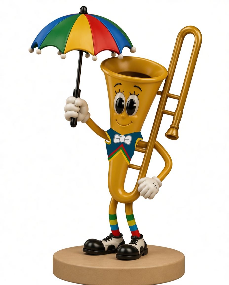 Trombone Character Figurine free 3D printable STL