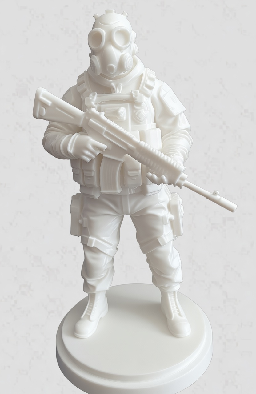 Gas Mask Soldier Figurine free 3D printable STL