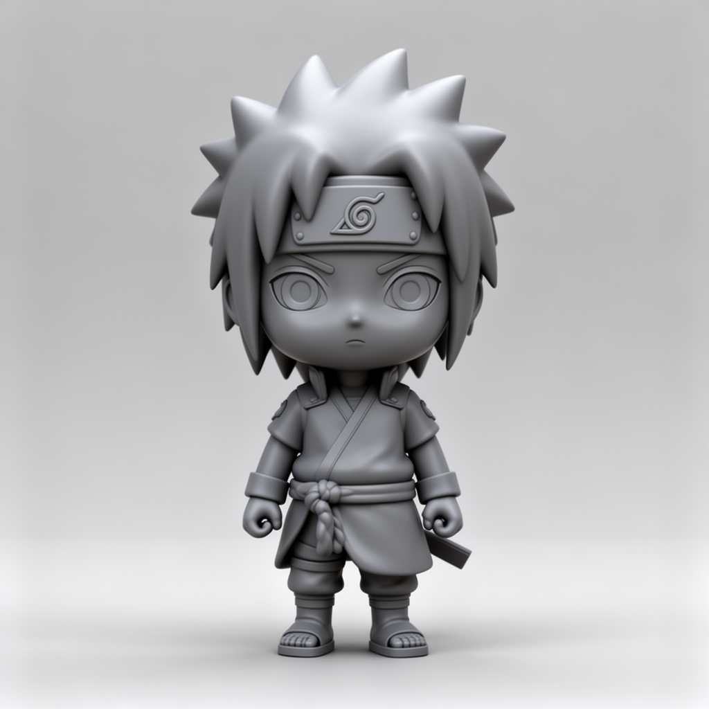 Sasuke Uchiha Chibi Figurine free 3D printable STL