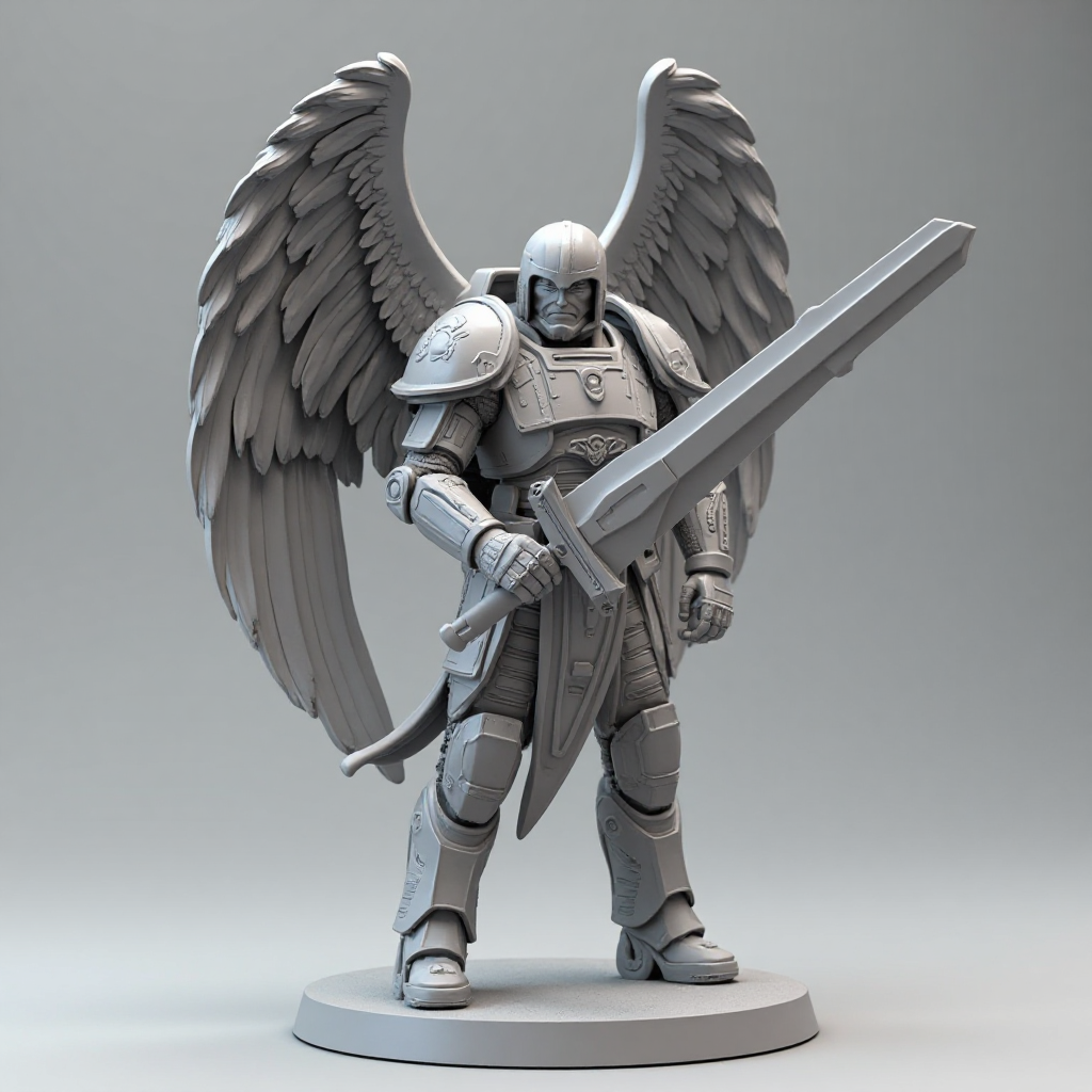 Space Marine Angelic Figurine free 3D printable STL