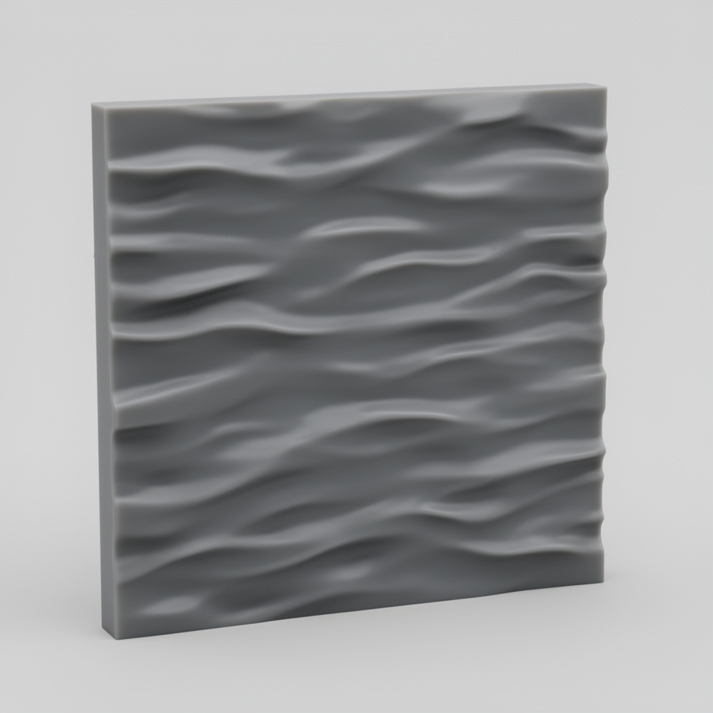 Moving Water Texture Square free 3D printable STL