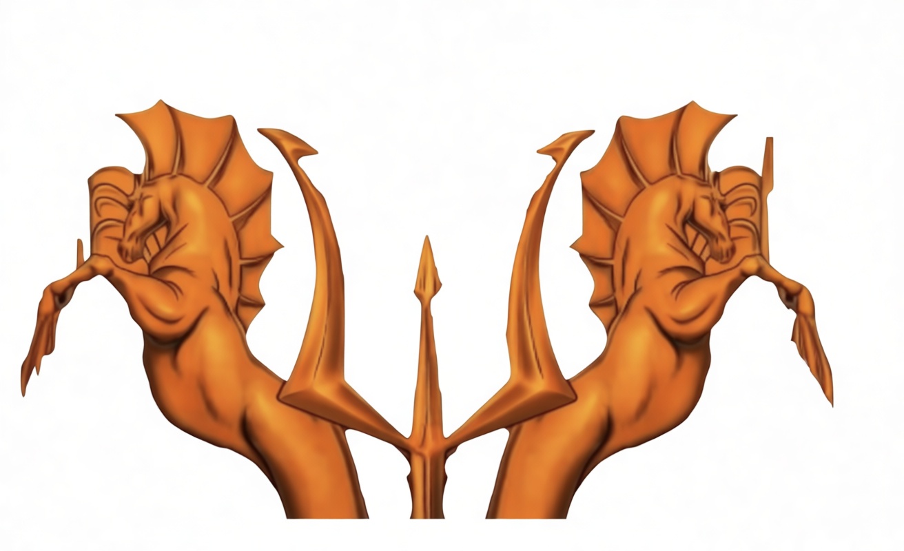 Seahorse Trident Ornament free 3D printable STL