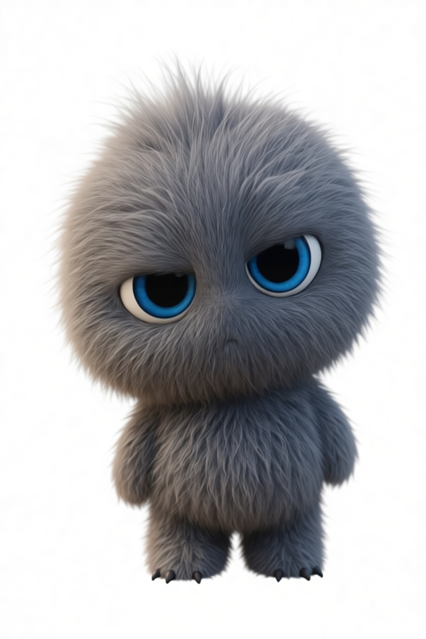 Fluffy Sad Creature Figurine free 3D printable STL