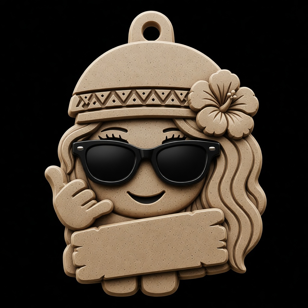 Hawaiian Shaka Emoji Keychain free 3D printable STL