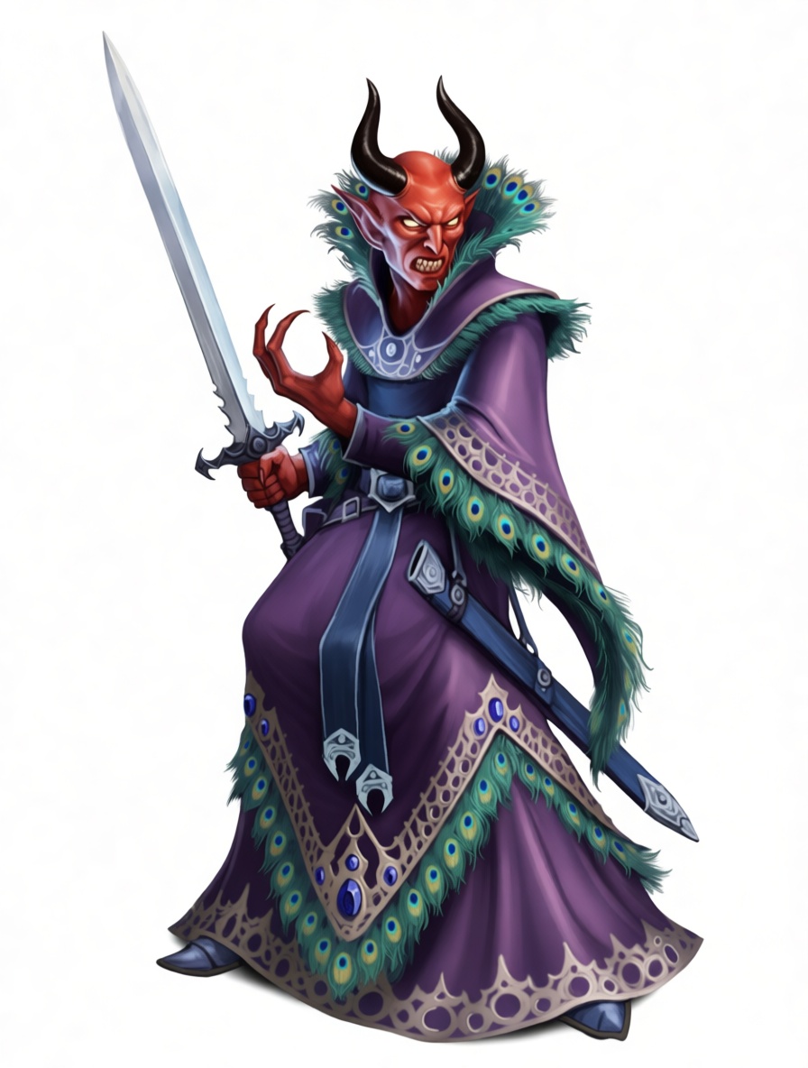 Tiefling Warlock Figurine free 3D printable STL