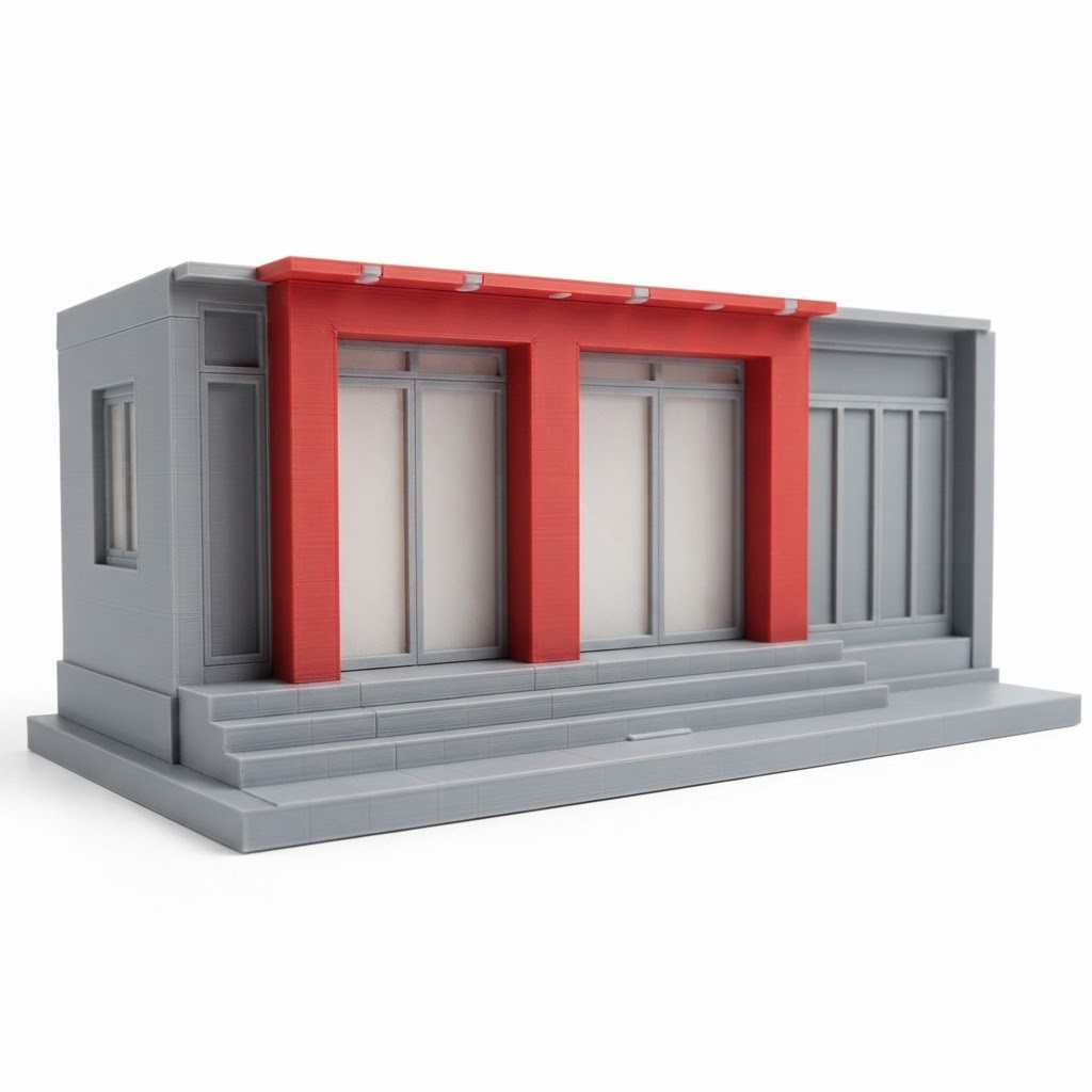 Modern Storefront Model free 3D printable STL