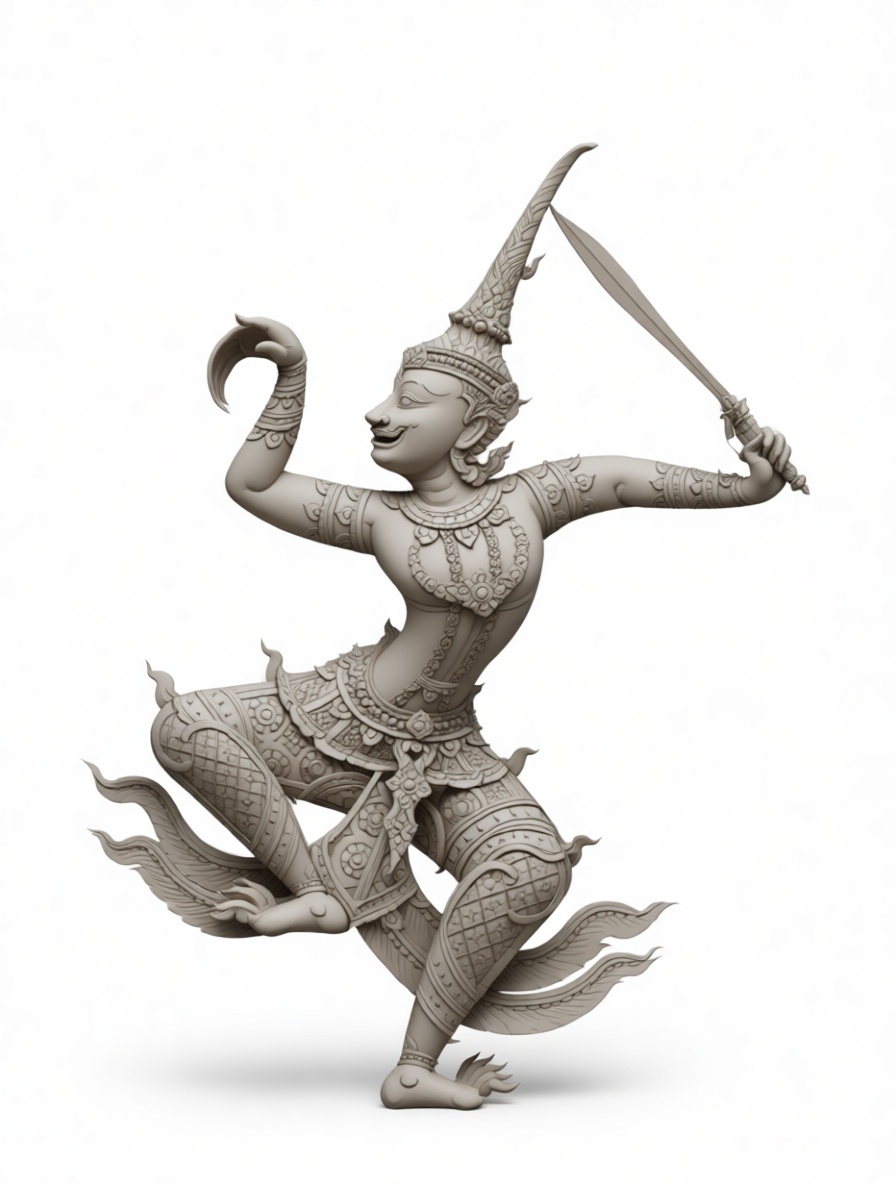 Hanuman Figure Sculpture free 3D printable STL