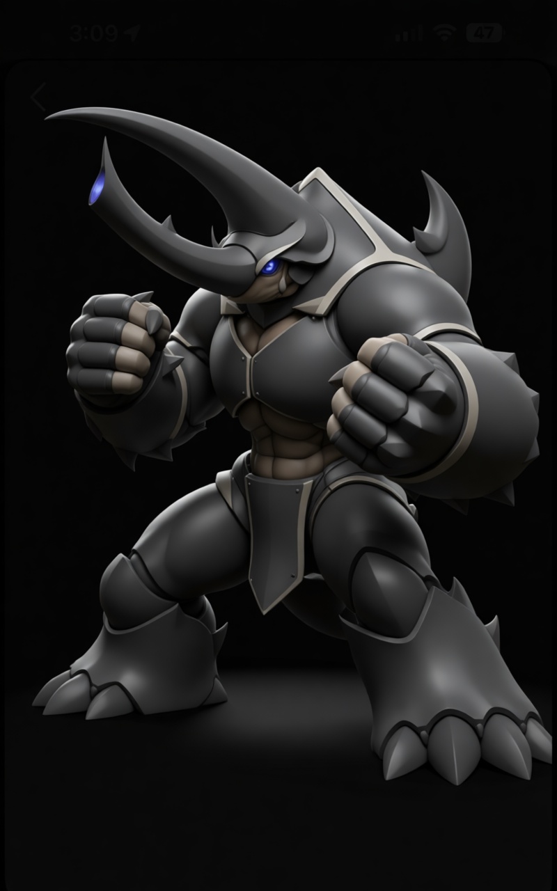 Rhinoceros Warrior Figurine free 3D printable STL