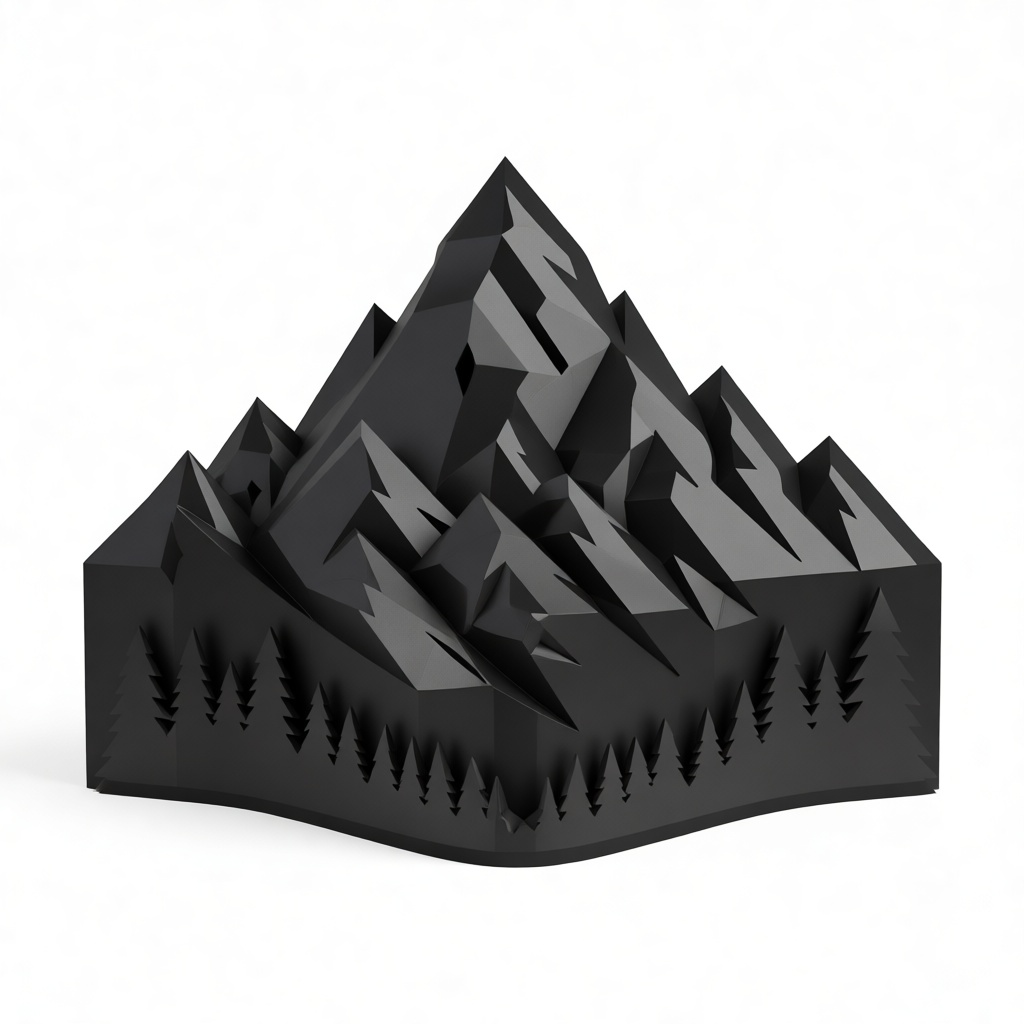 Mountain Landscape Sculpture free 3D printable STL
