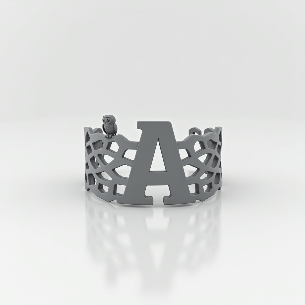 Ornate Owl Bracelet free 3D printable STL