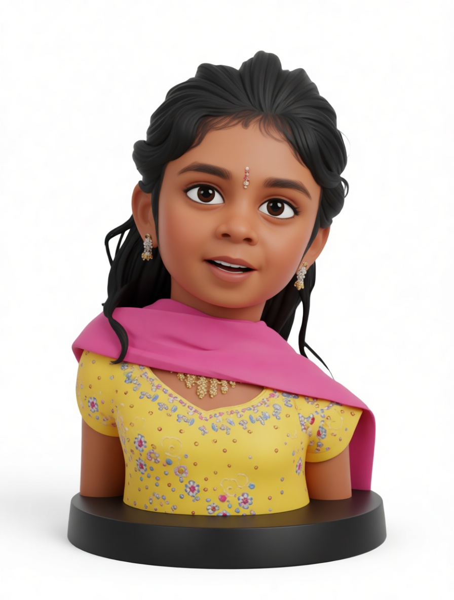 Indian Girl Bust free 3D printable STL