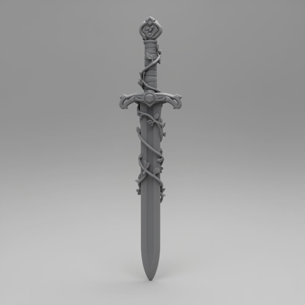 Medieval Vine Sword free 3D printable STL