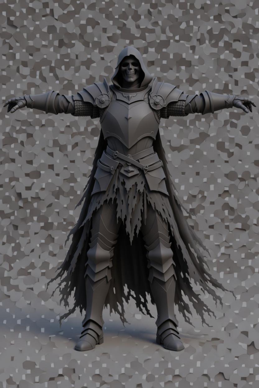 Skeletal Warrior Figurine free 3D printable STL