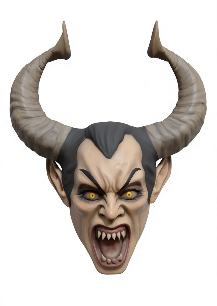 Demon Horned Bust free 3D printable STL
