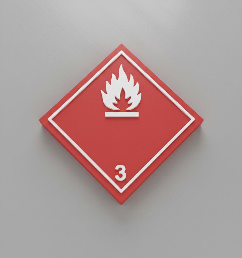 Flammable Hazard Sign free 3D printable STL