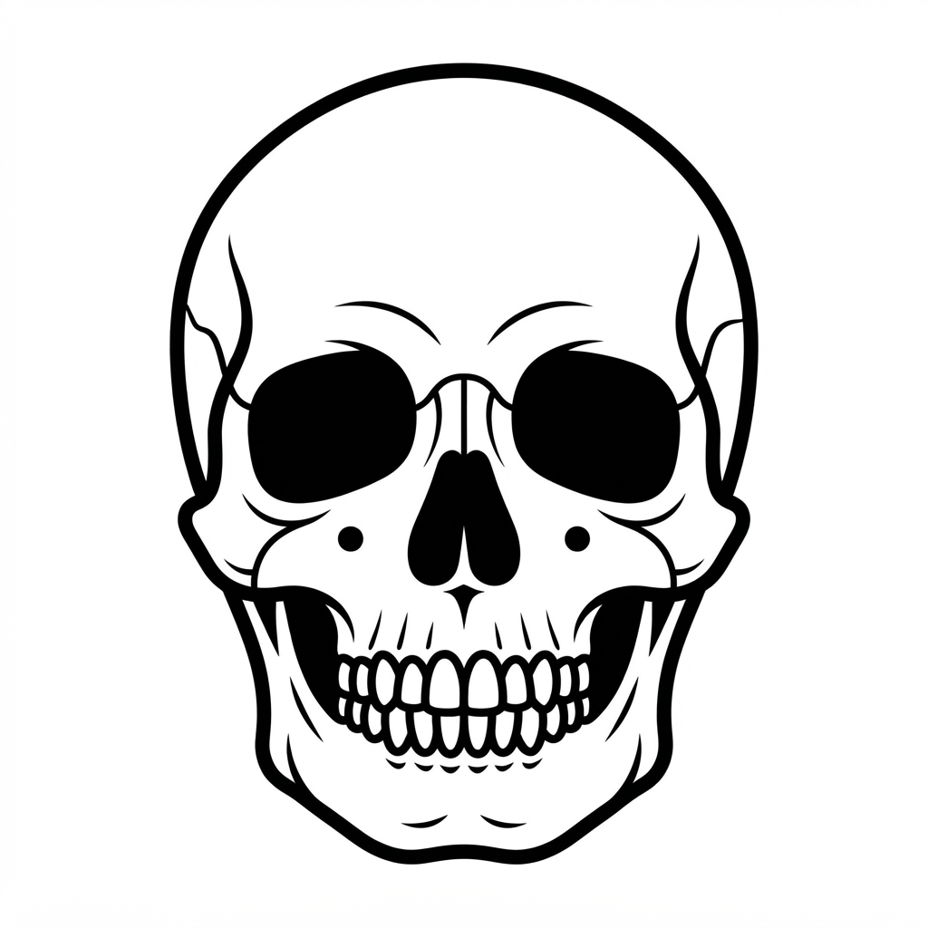 Human Skull Illustration free 3D printable STL