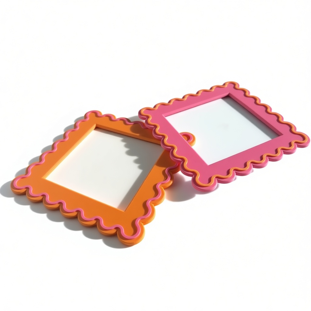 Wavy Square Frame Set free 3D printable STL