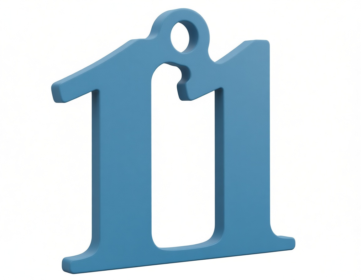 Number 11 Keychain free 3D printable STL
