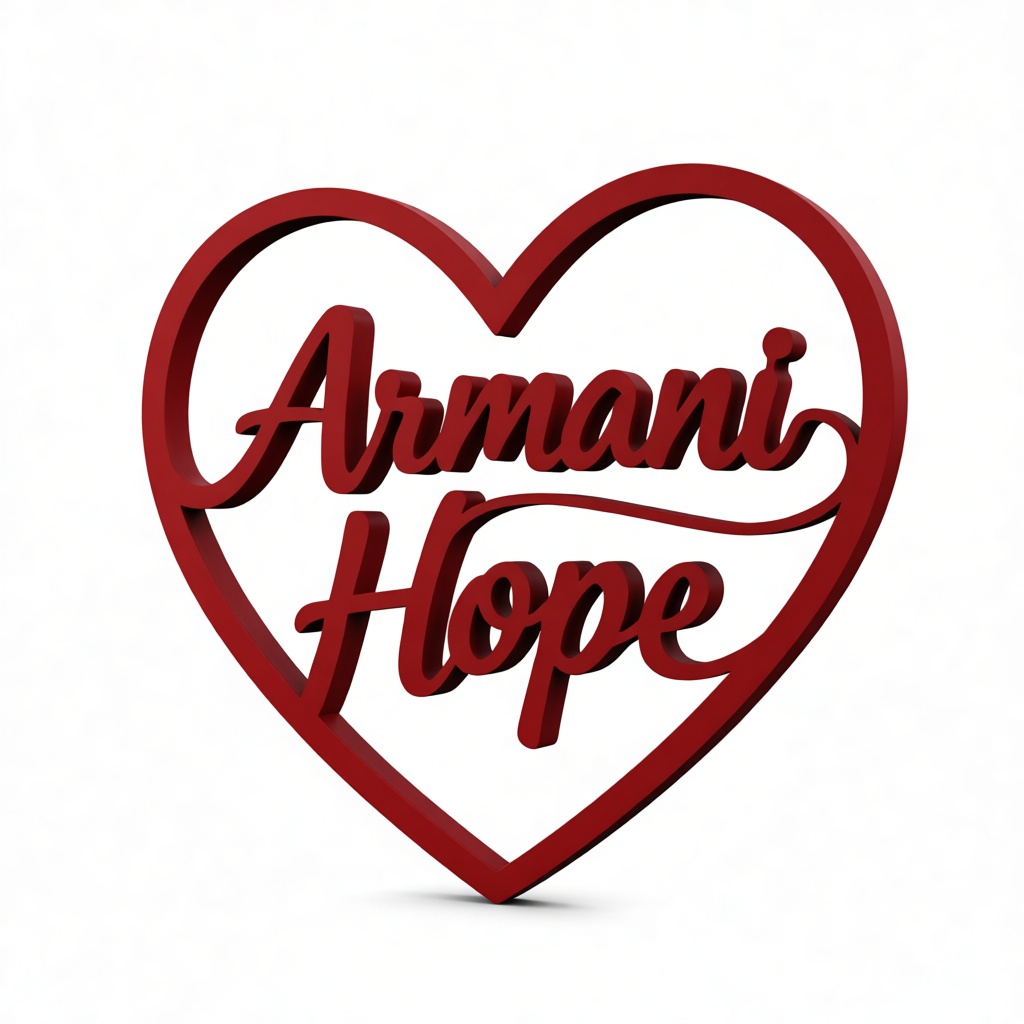 Armani Hope Heart Sculpture free 3D printable STL