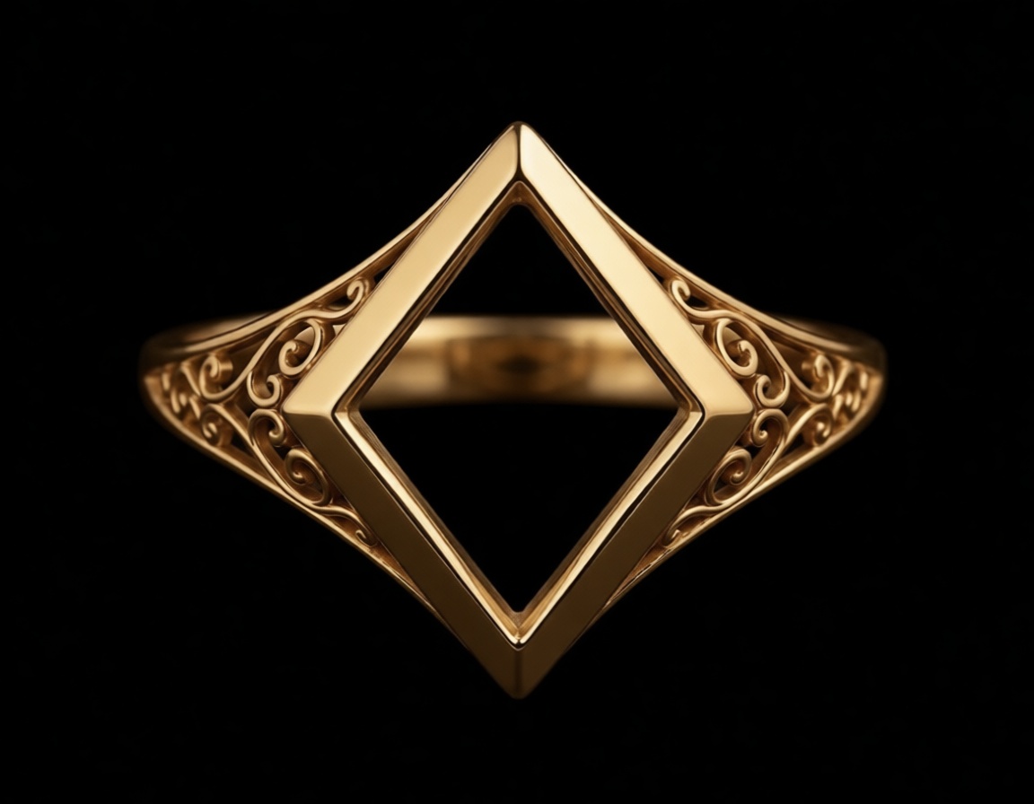 Filigree Diamond Ring free 3D printable STL