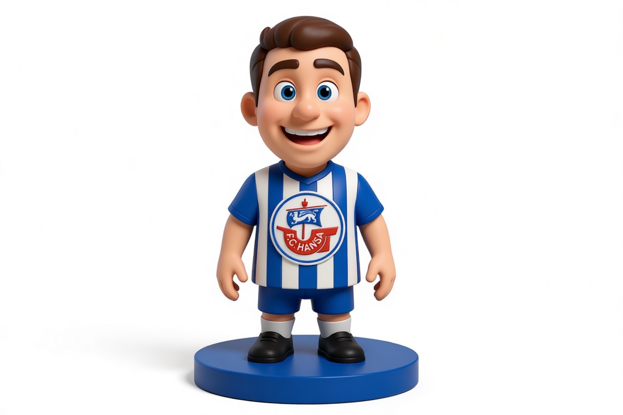 FC Hansa Soccer Player Figurine free 3D printable STL