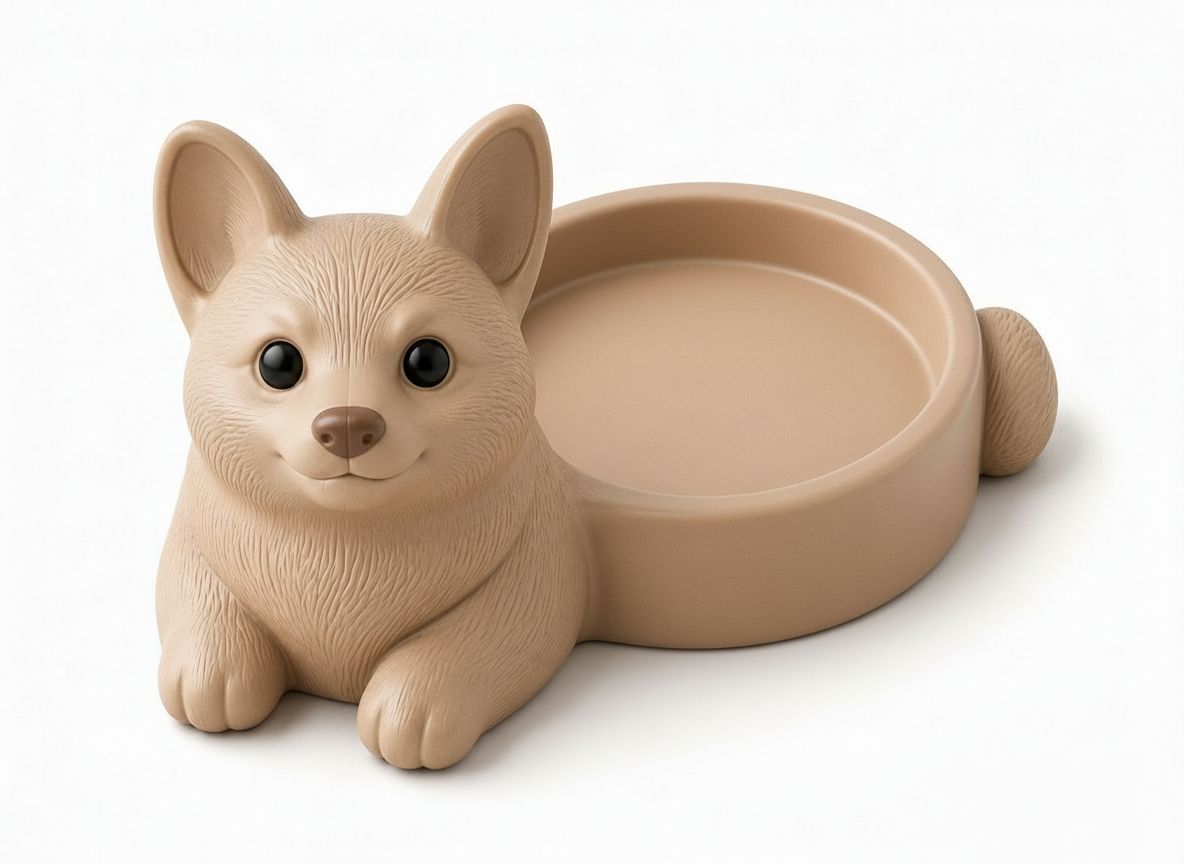 Corgi Dog Bowl free 3D printable STL