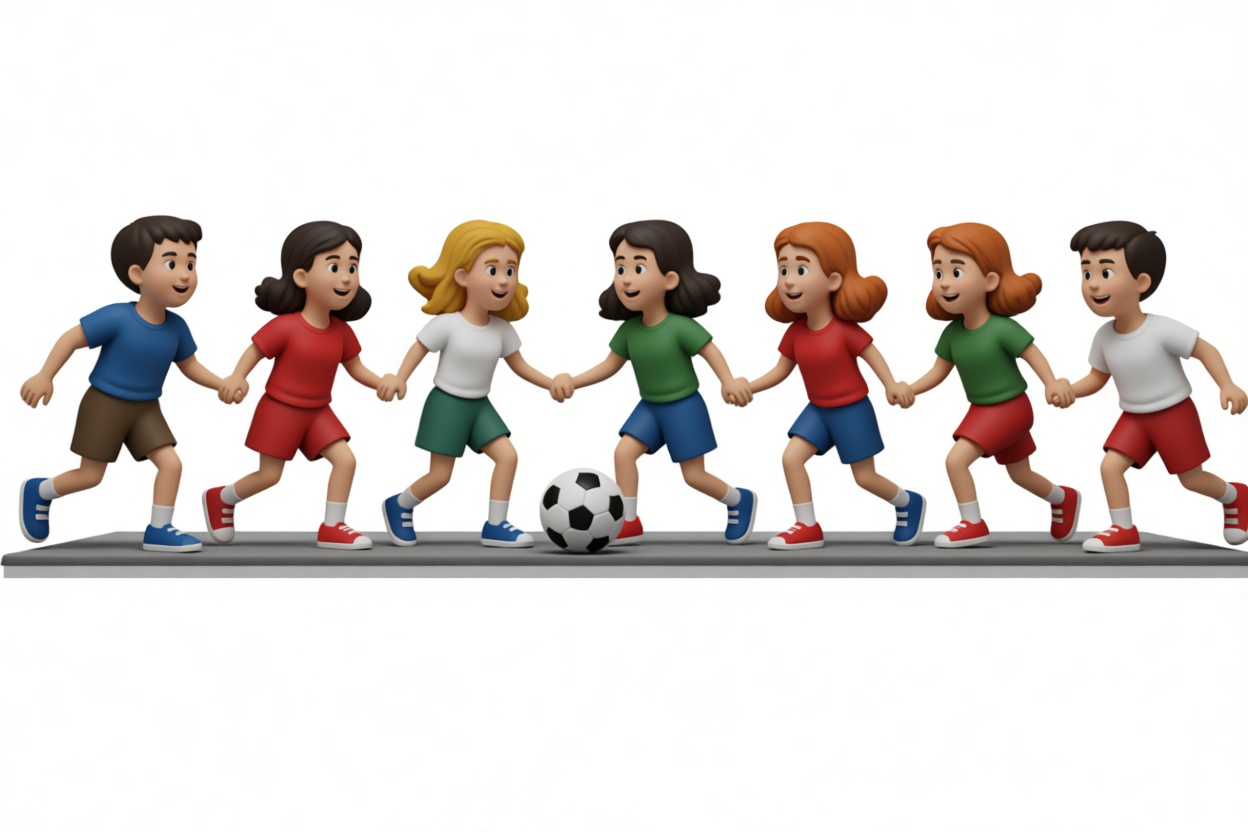 Children Playing Soccer Figurines free 3D printable STL