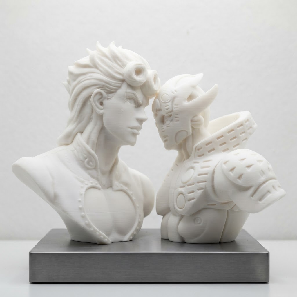 Jotaro Kujo and Star Platinum Busts free 3D printable STL