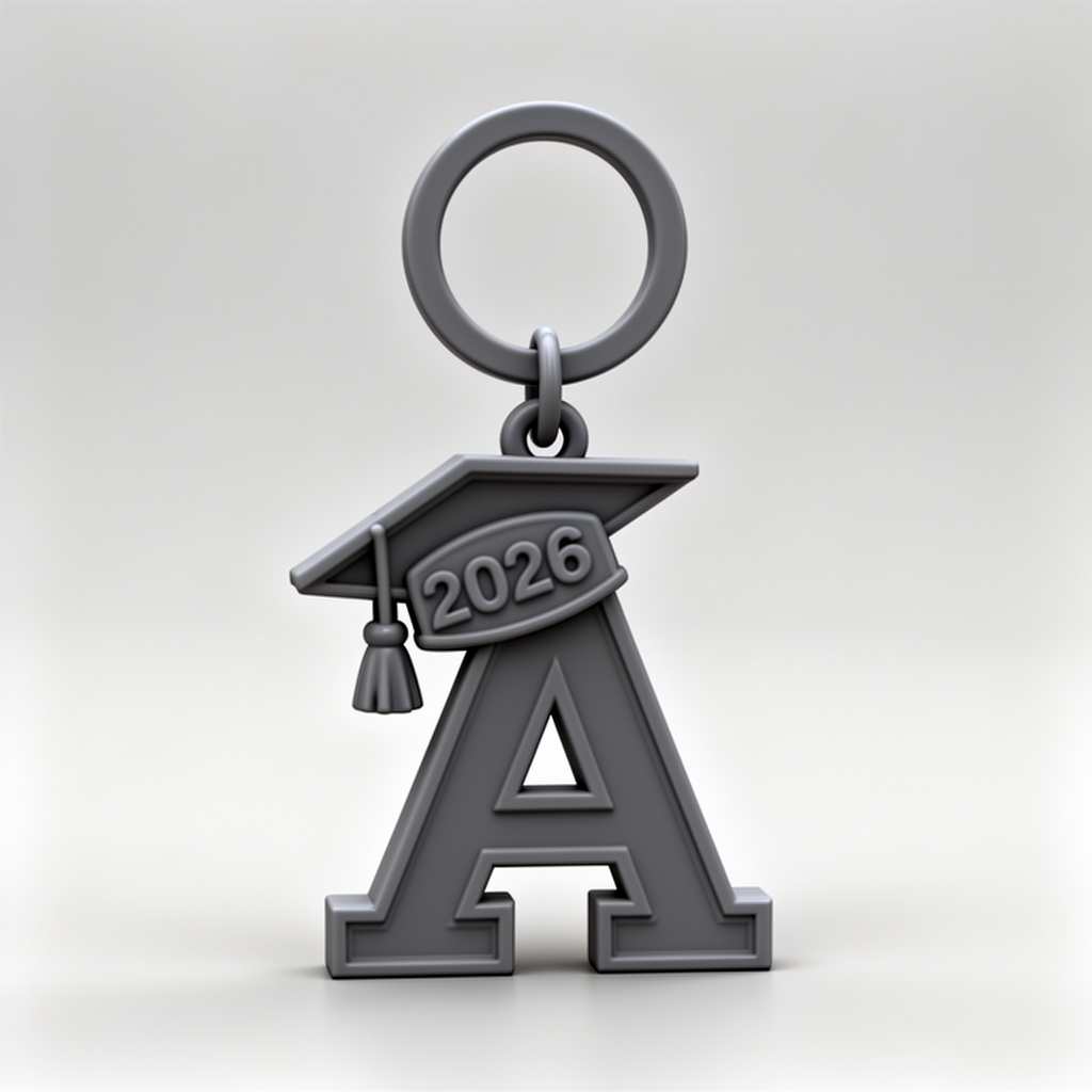 University A Keychain free 3D printable STL