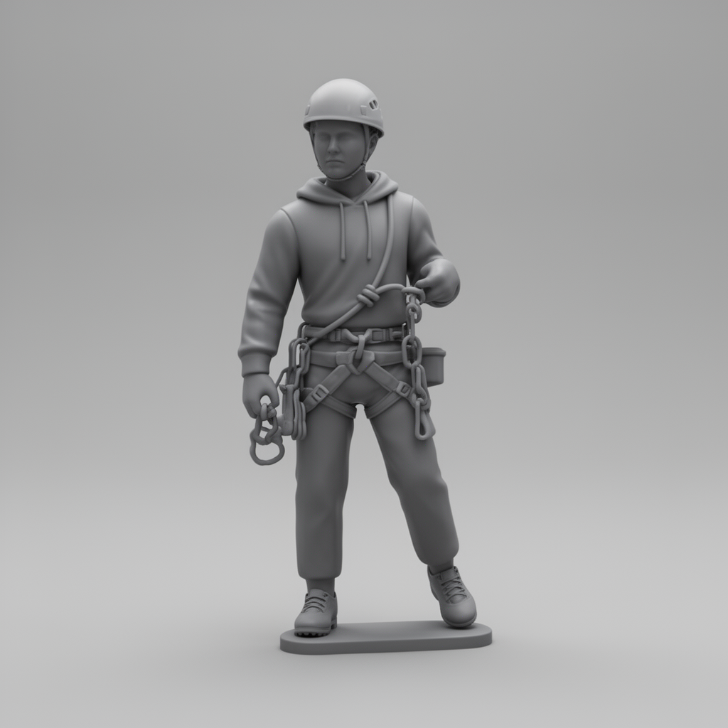 Rock Climber Figurine free 3D printable STL