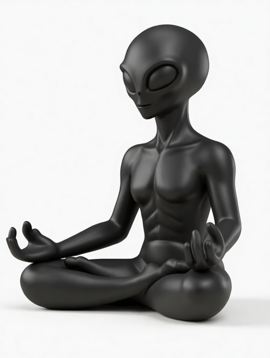 Meditating Alien Figurine free 3D printable STL
