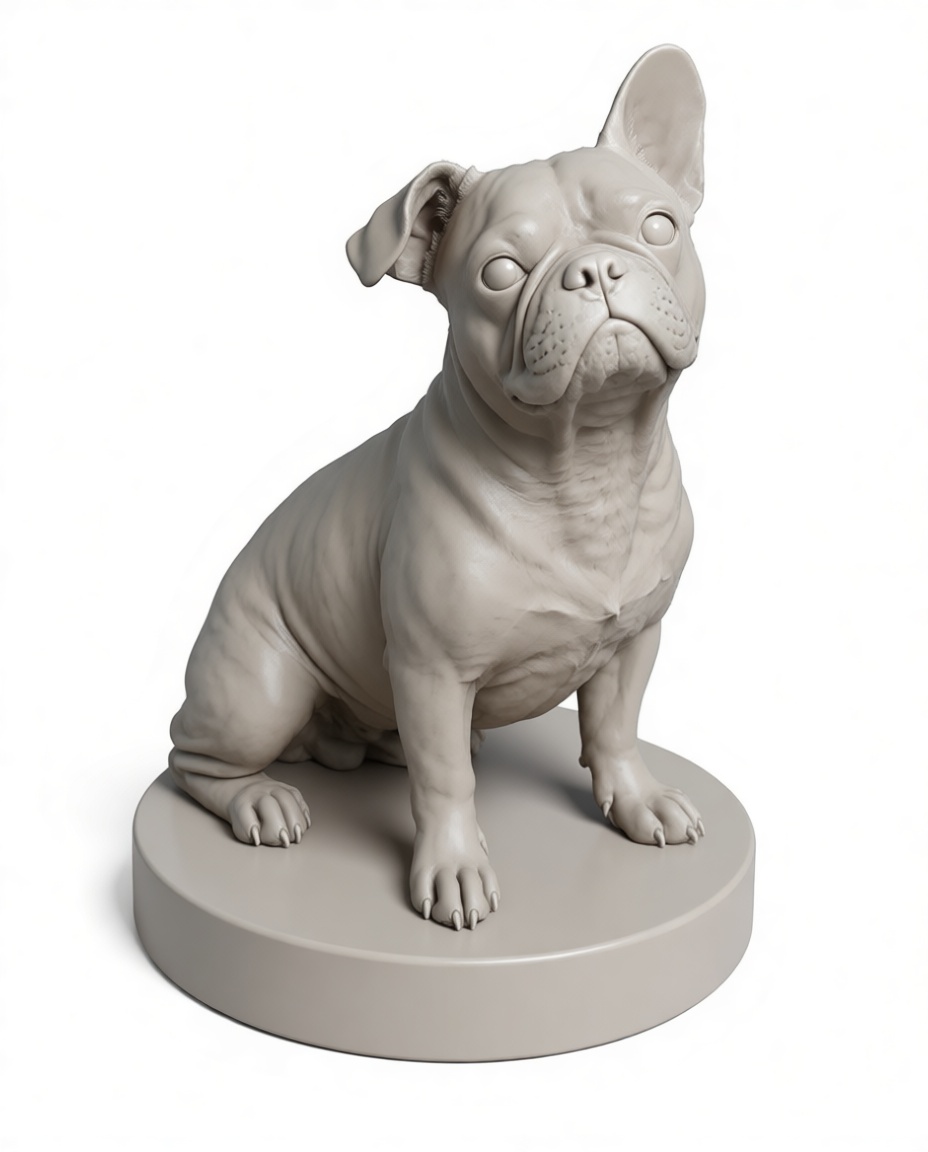 French Bulldog Figurine free 3D printable STL