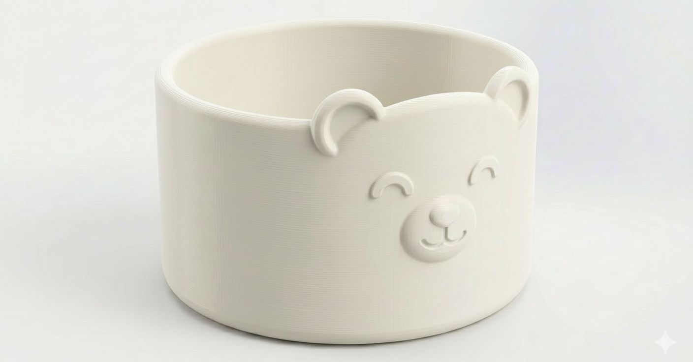Bear Face Bowl free 3D printable STL