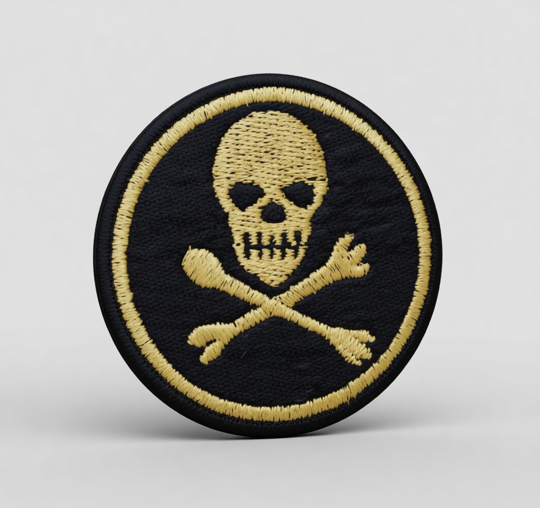 Skull and Crossbones Patch free 3D printable STL