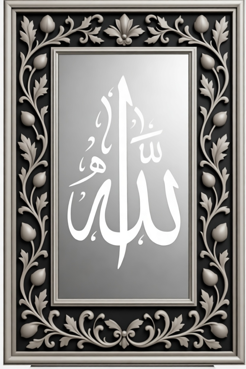 Allah Calligraphy Plaque free 3D printable STL