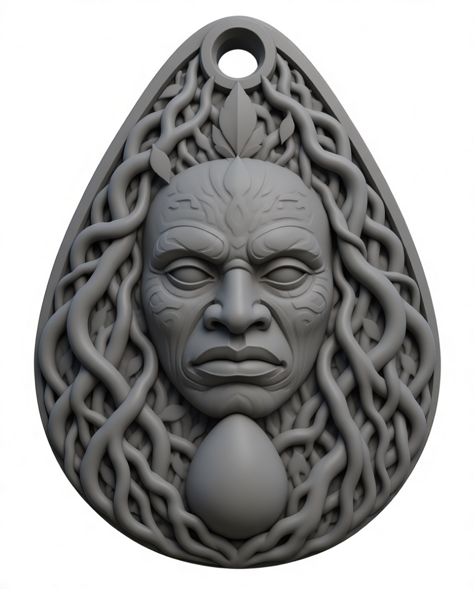 Nature Spirit Pendant free 3D printable STL