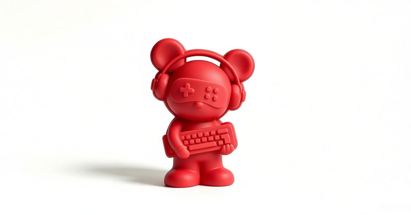 Gamer Bear Figurine free 3D printable STL
