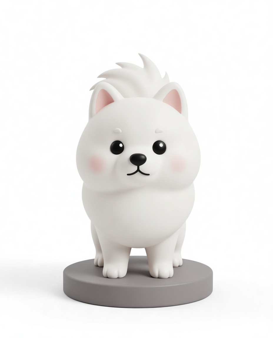 Pomeranian Dog Figurine free 3D printable STL