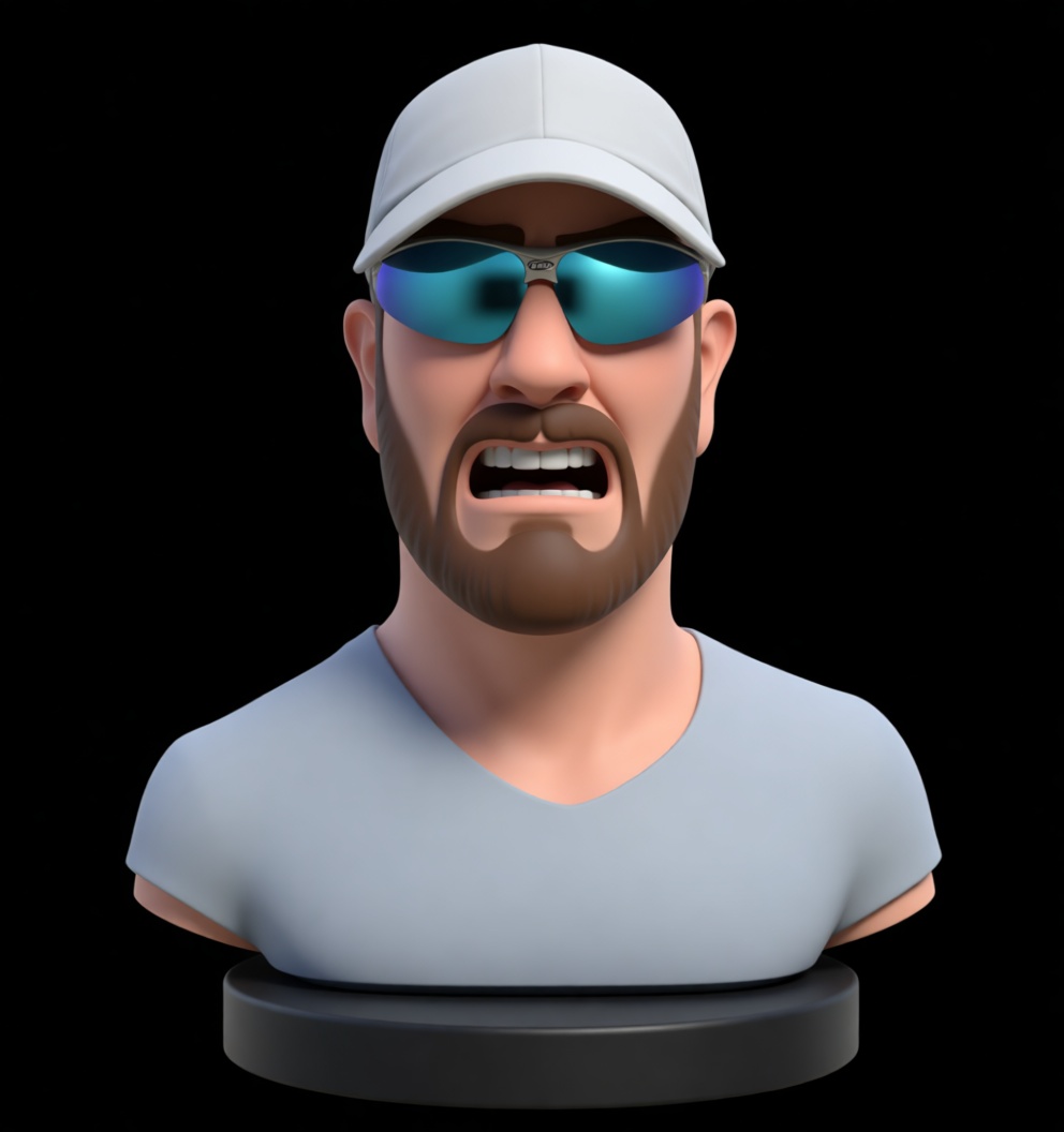Man With Cap Bust free 3D printable STL