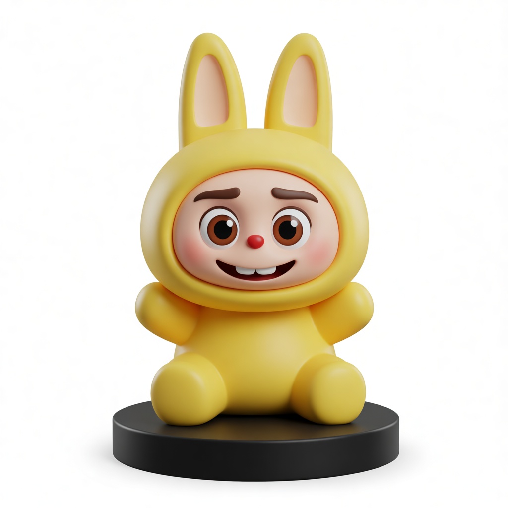 Cute Bunny Costume Figurine free 3D printable STL