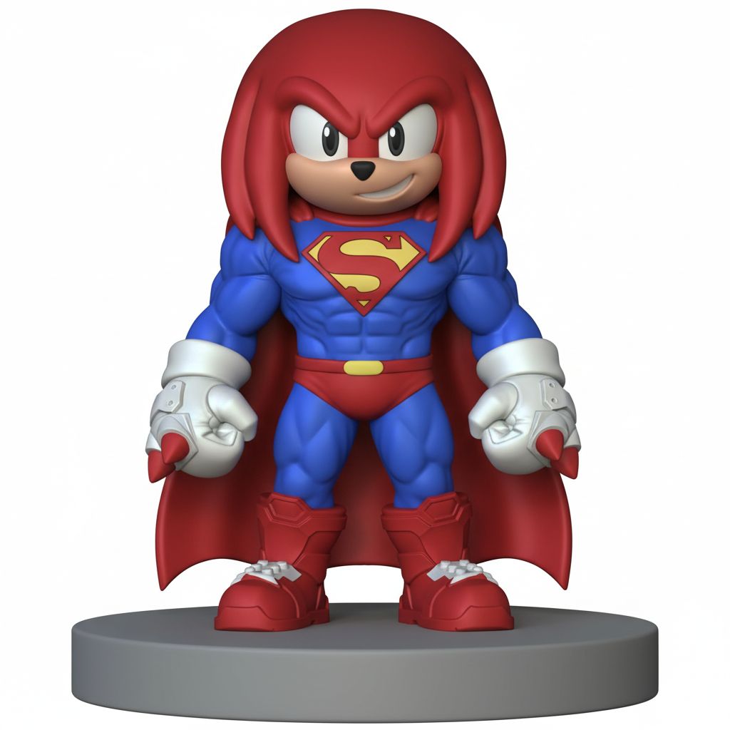 Knuckles as Superman free 3D printable STL