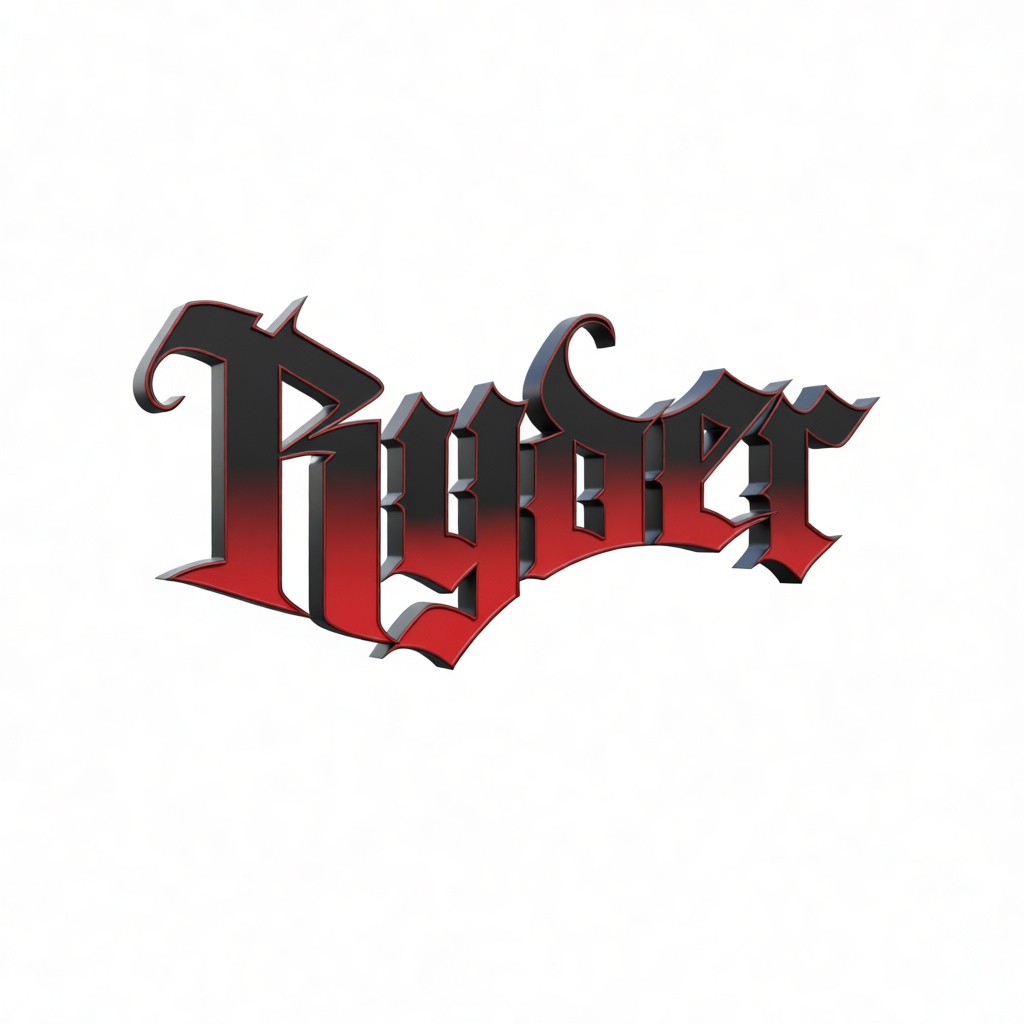 Kyber Gothic Text Sculpture free 3D printable STL