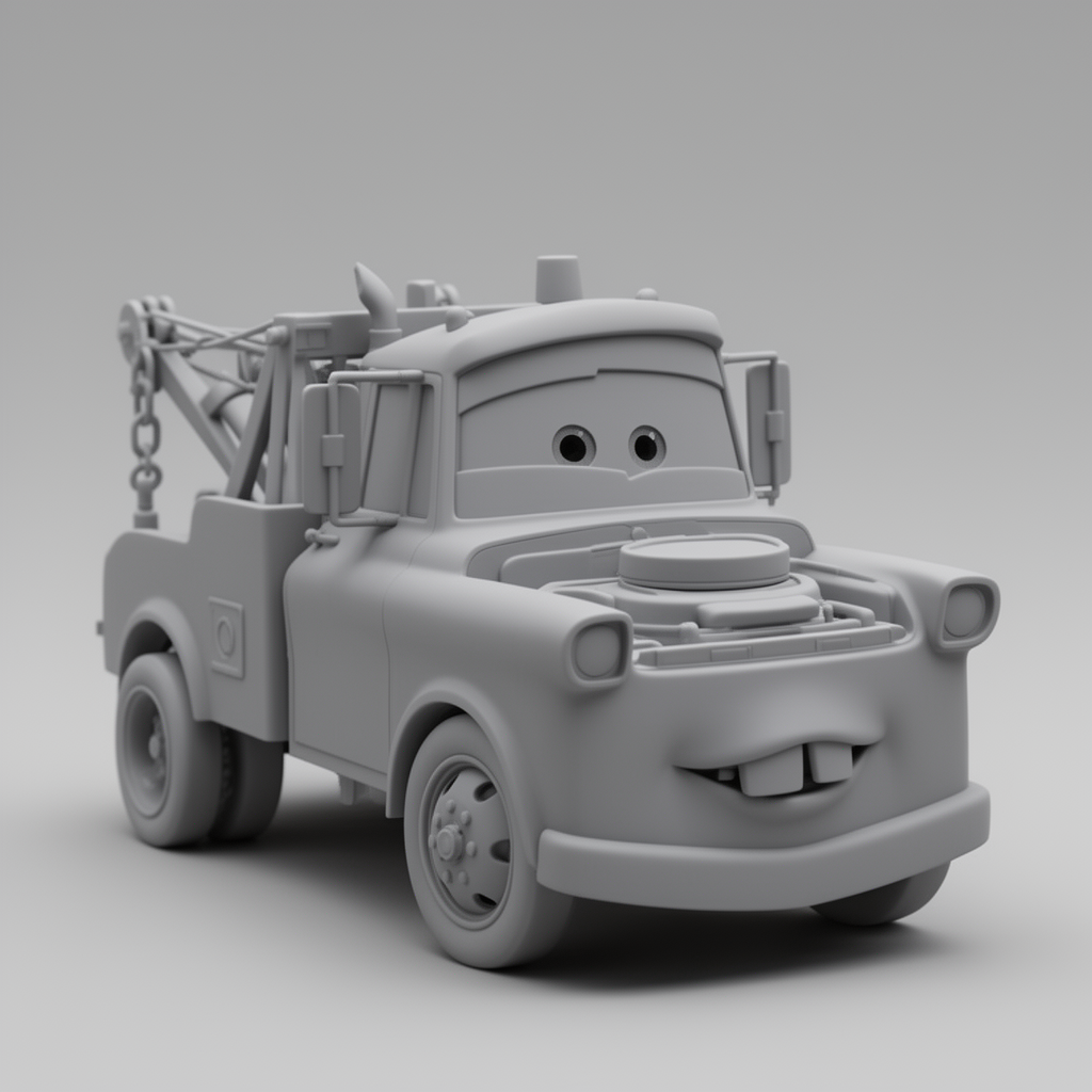 Mater Tow Truck Figurine free 3D printable STL