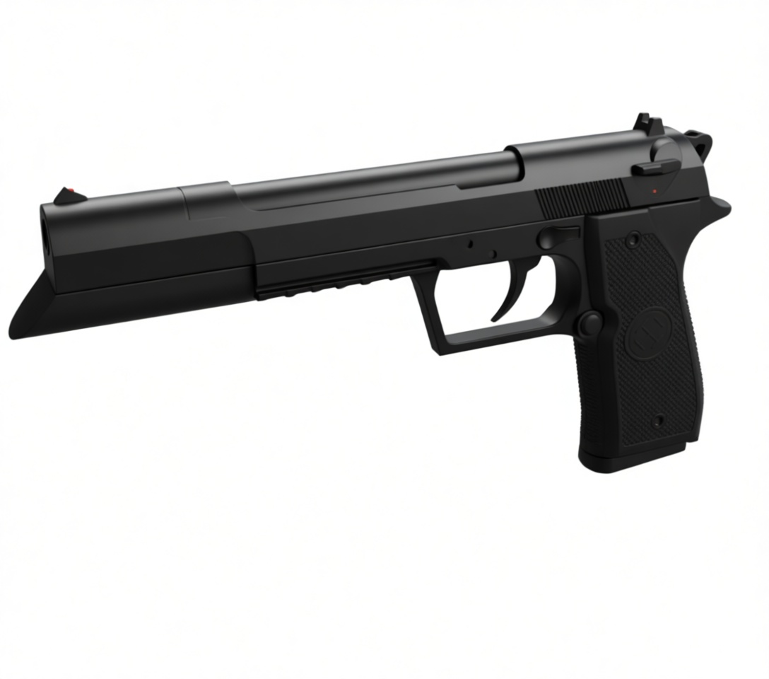 Desert Eagle Pistol Model free 3D printable STL
