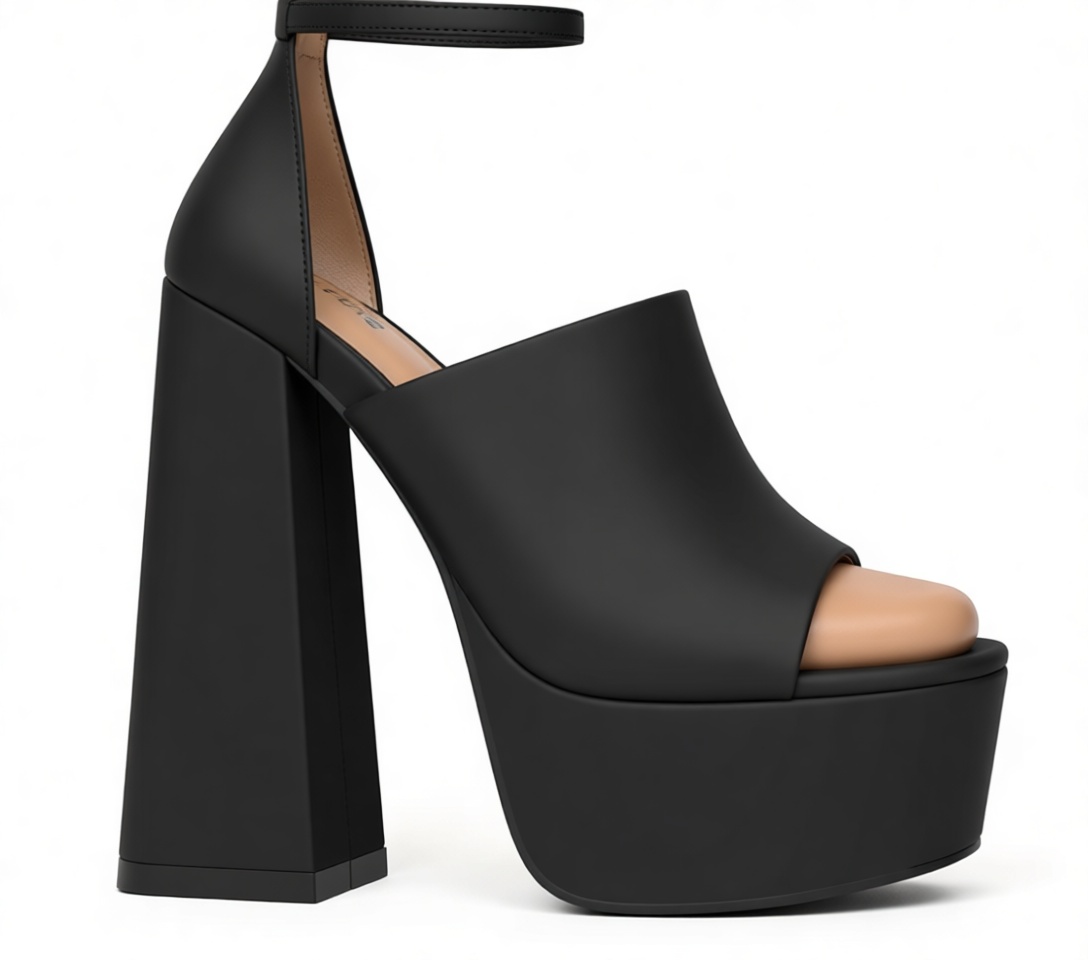 Black Platform Heel free 3D printable STL