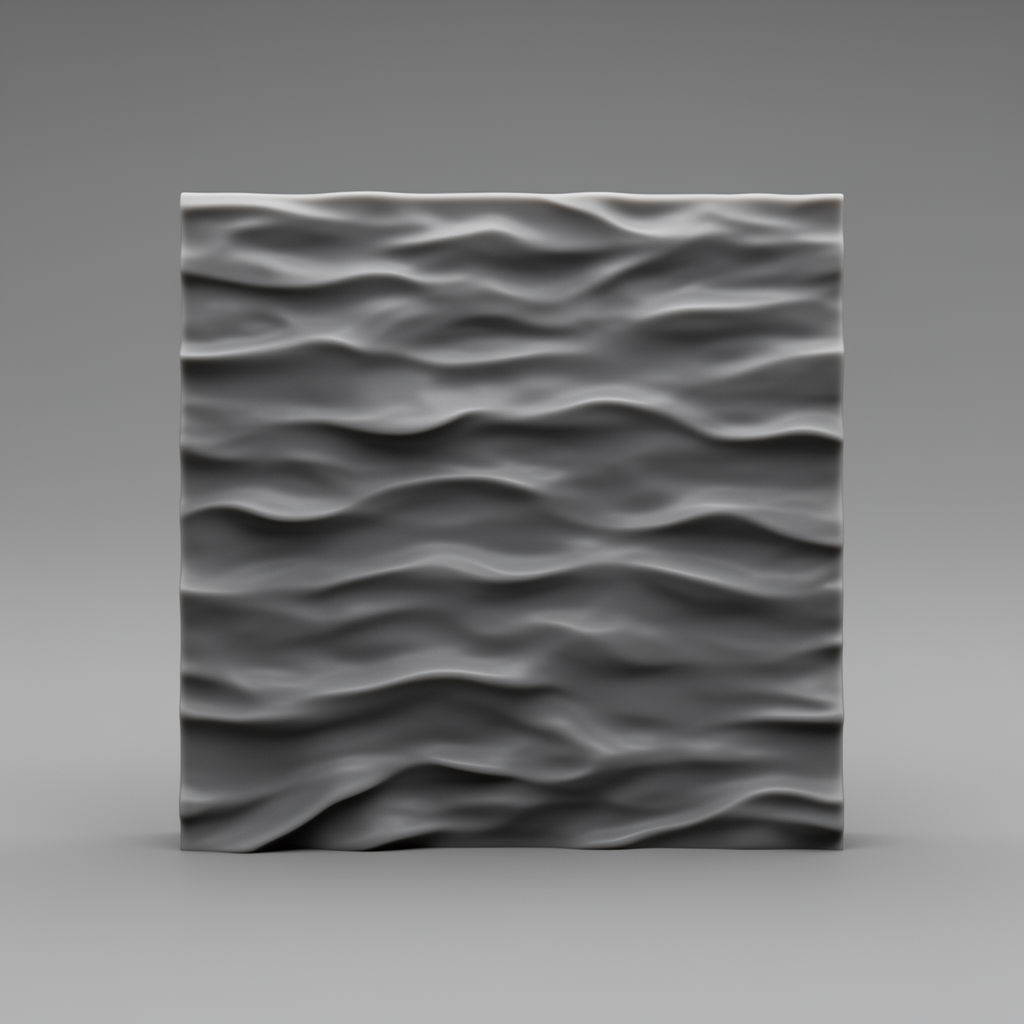 Moving Water Texture Square free 3D printable STL