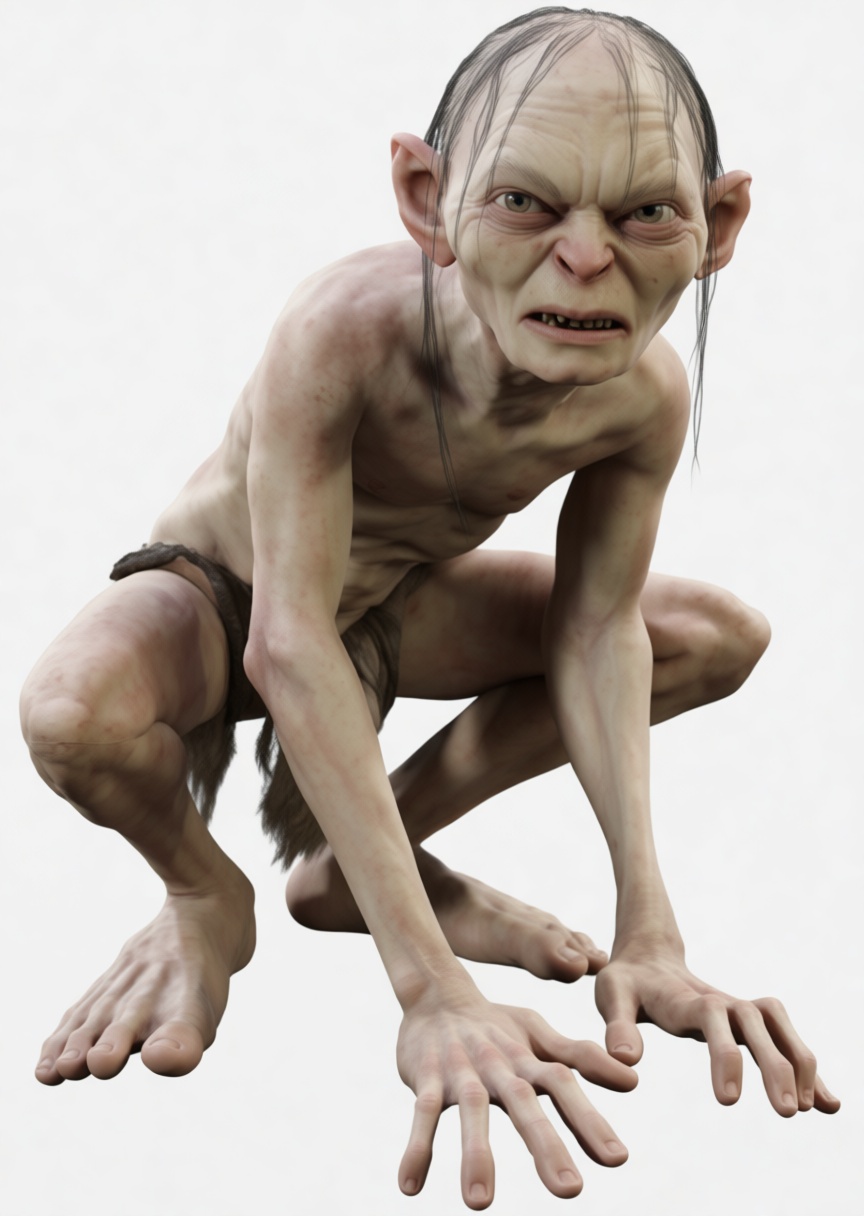 Gollum Figurine free 3D printable STL