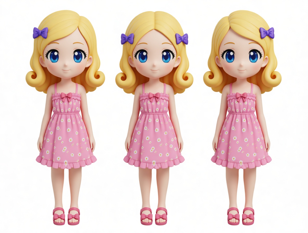 Blonde Girl Figurine free 3D printable STL