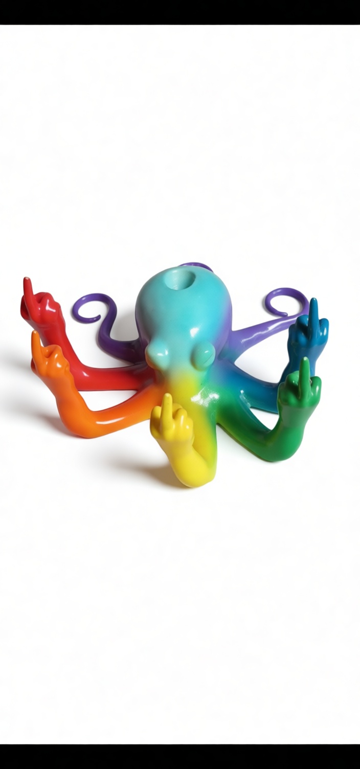Rainbow Octopus Figurine free 3D printable STL