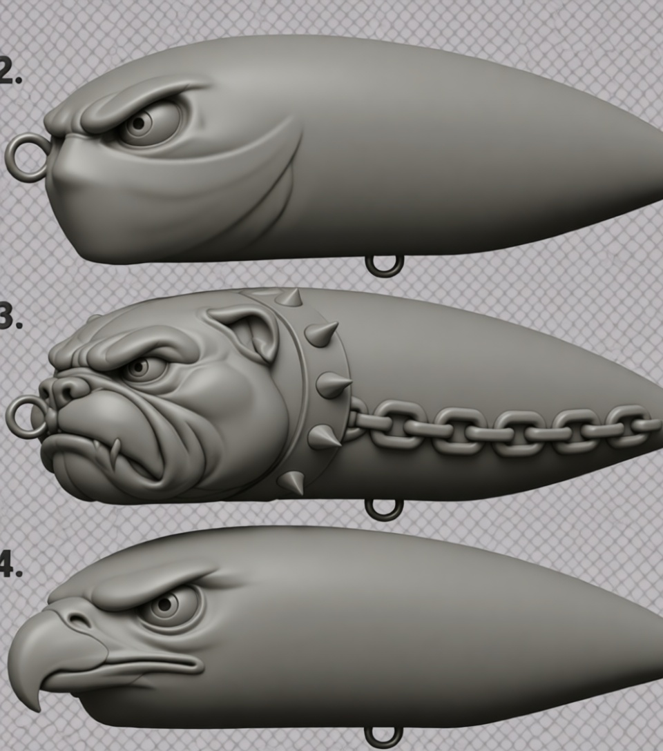 Bulldog Fishing Lure free 3D printable STL